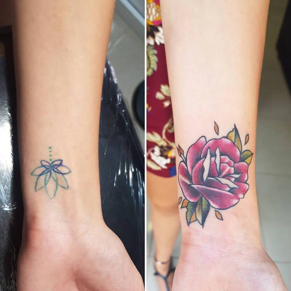 Cover up: tatuaje nuevo que cubre uno anterior